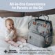 thumbnail image 5 of Mochila para pañales LittleOnes, 5 en 1, con cambiador incluido, 5 of 9