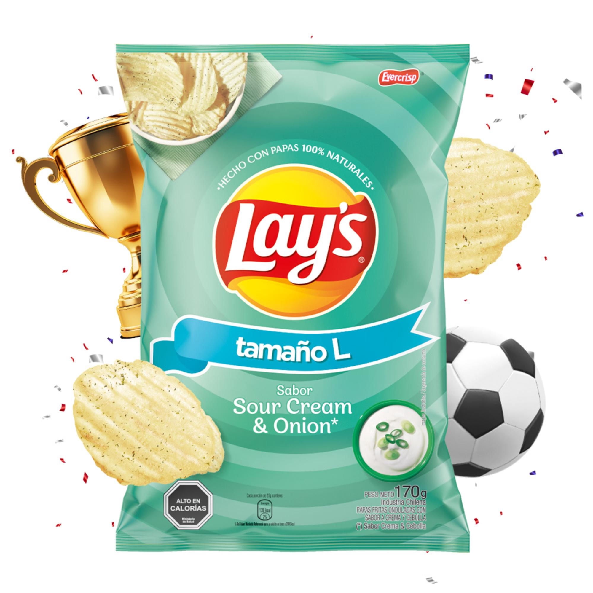 Papas Fritas Tipo Americano Crema Y Cebolla 170 g Lay's