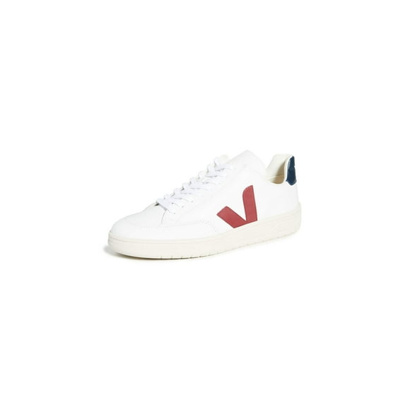 Zapatillas Veja V-12 de cuero blanco Extra Marsala Nautico para hombre
