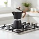 thumbnail image 4 of Cafetera Moka 6 Tazas Negra Acero Mango Madera, 4 of 9
