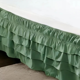 thumbnail image 2 of suxuMhao Falda para Cama de 4 Capas, Falda para Cama con Volantes Falda Elástica para Cama Falda Envolvente para Cama, Tamaño Twin 39 X 78+18 Pulgadas, Falda Verde para Cama Twin, Volante Antipolvo, 2 of 3