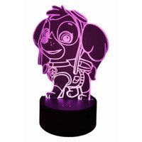 Lelumania - Lampara Ilusion 3D Skye De 7 Colores, Base Touch