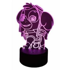 Lelumania - Lampara Ilusion 3D Skye De 7 Colores, Base Touch