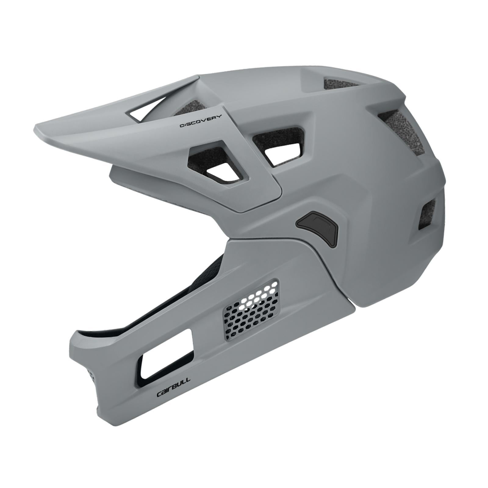 Magideal - Casco De Bicicleta, Casco De Bicicleta, Equipo De Ventilación Con Mentonera Extraíble Para Hombres Y Mujeres, Transpirable, Cómodo Y De Cara Completa. Gris