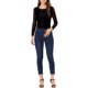 thumbnail image 2 of INSPIRE CHIC Blusa de Encaje con Bordado de Flores Transparente de Manga Larga y Cuello Redondo para Mujer L Negro, 2 of 7