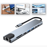 Vention - Hub Adaptador Usb Tipo C 8 En 1 Para Mac Macbook Windows