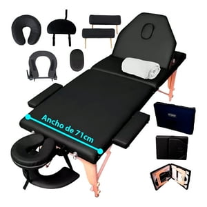 Nanofort - Camilla Masaje 3 Cuerpos Portatil Madera