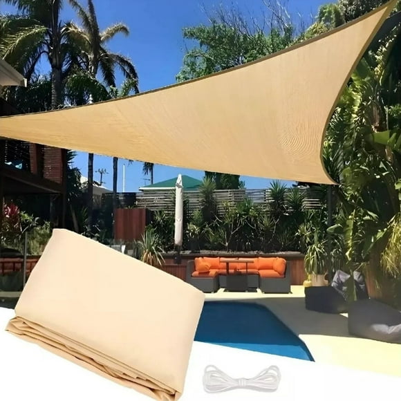 Toldo Vela Triangular 3x3x3m Sombra Garantizada con Tela Oxford 210D Anti-UV