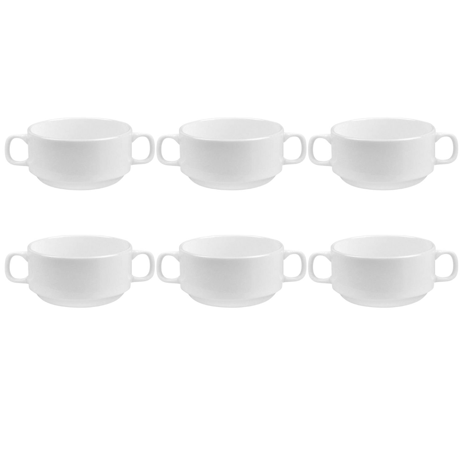 Set 6 Consomera Apilable 320ml Bormioli Rocco Porcelana