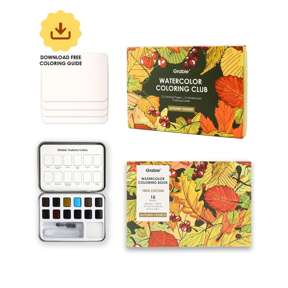 Grabie Club Box: Kit de Acuarela + Libro de Temática Otoño
