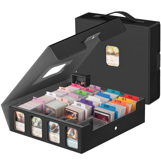 Caja de almacenamiento de tarjetas coleccionables Gomyrod 3200+ con pantalla Commander