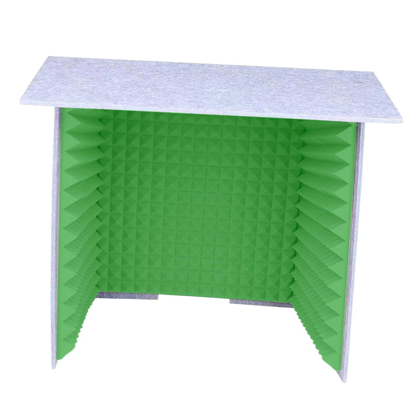 Magideal - Cabina Insonorizada Portátil, Caja De Cabina Hecha A Sí Misma Para Paneles De Espuma Para Micrófono, Cubierta Absorbente De Sonido Vocal , Verde Gris