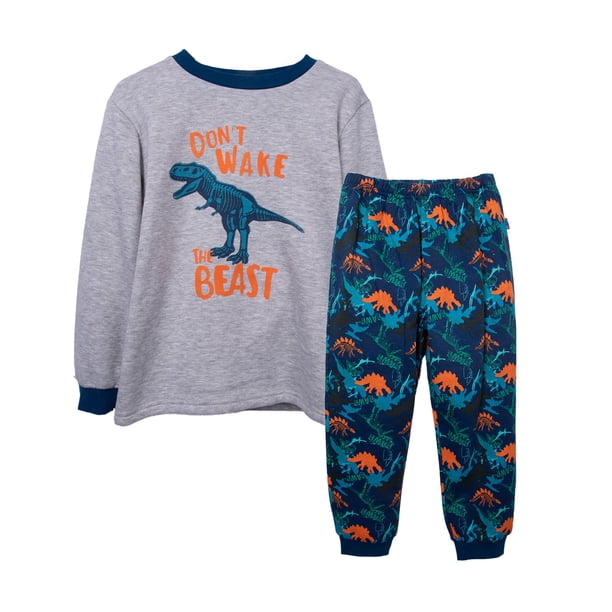 Pijama Niño Manga Larga Franela Melange