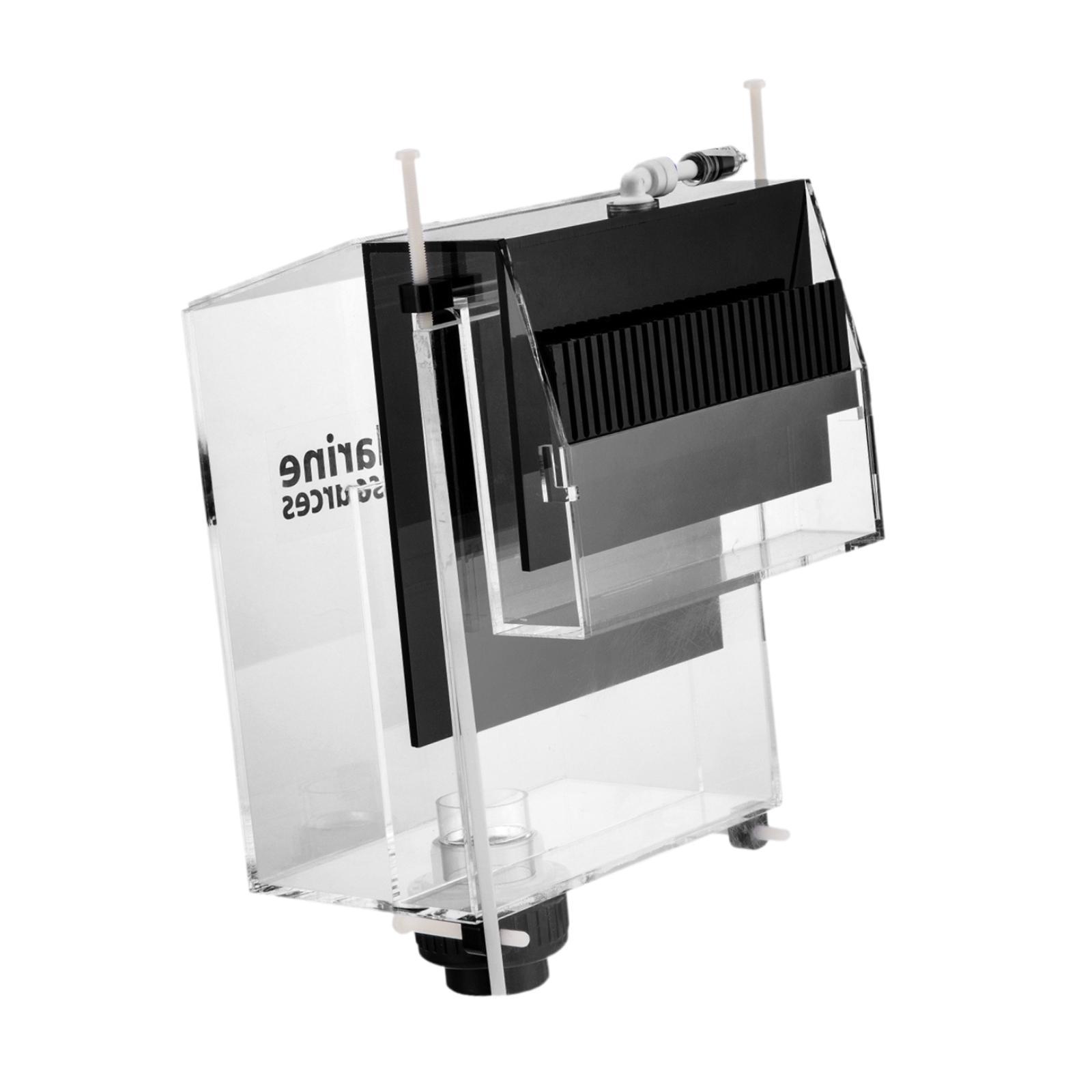 Magideal - Caja De Desbordamiento De Entrada, Accesorios Para Acuario, Acrílico, Fácil De Instalar, Peine De Desbordamiento, Filtro Interno, Sifón, Arranque Auto 2500L Negro