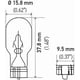 thumbnail image 3 of Bombillas Hella 921, 12 V, 16 W, 2,1 x 9,5 D, paquete de 2, 3 of 3