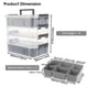 thumbnail image 3 of Caja de Almacenamiento CraftGenes 24 cm 4 Niveles 10 qt Gris, 3 of 9