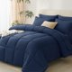 thumbnail image 1 of Juego de ropa de cama CozyLux, edredón, tamaño completo, azul marino, 7 piezas, 1 of 7