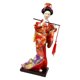 thumbnail image 4 of Kimono Japonés De 11 Pulgadas Geisha Doll Office Bar Adorno Artesanal Rojo Con Flauta, 4 of 5