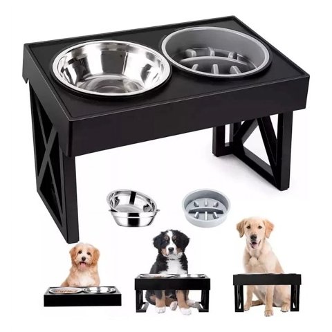 Master Prox - Comedero Bebedero Ajustable Para Mascotas Cuencos Elevados