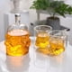 thumbnail image 1 of Set Of 3, Whiskey Decanter Set With 2 Glasses, Transparent Creative Flask Carefe, Whiskey Carafe For Wine, Scotch, Bourbon, Vodka, Liquor, Valentine's Day Gift, Halloween Decor, 1 of 3