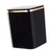 thumbnail image 4 of Cubo de basura pequeño con tapa, cubo de papel de desecho para encimera, cesta de basura portátil para escritorio, cesta de basura para pared de salón Negro, 4 of 5