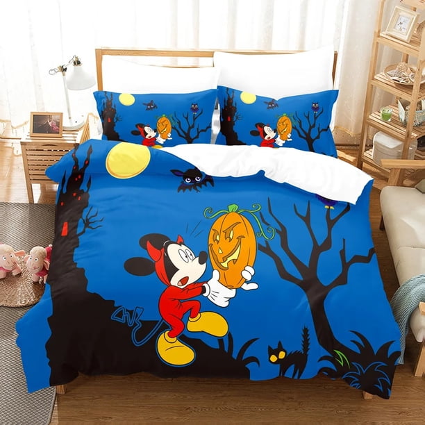 Cartoon Duvet Cover Mickey Bedding Set 3D Printed King Single Double Bedroom Decor Full Size Children's Gifts Bed Sheets