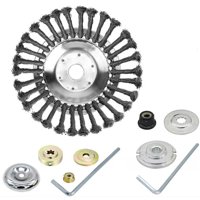 Ioensy - Cabezal De Corte De Cepillo Para Malas Hierbas, Cabezal De Cepillo Para Malas Hierbas De Alambre De Acero Giratorio Para Pavimentación De 8 Pulgadas