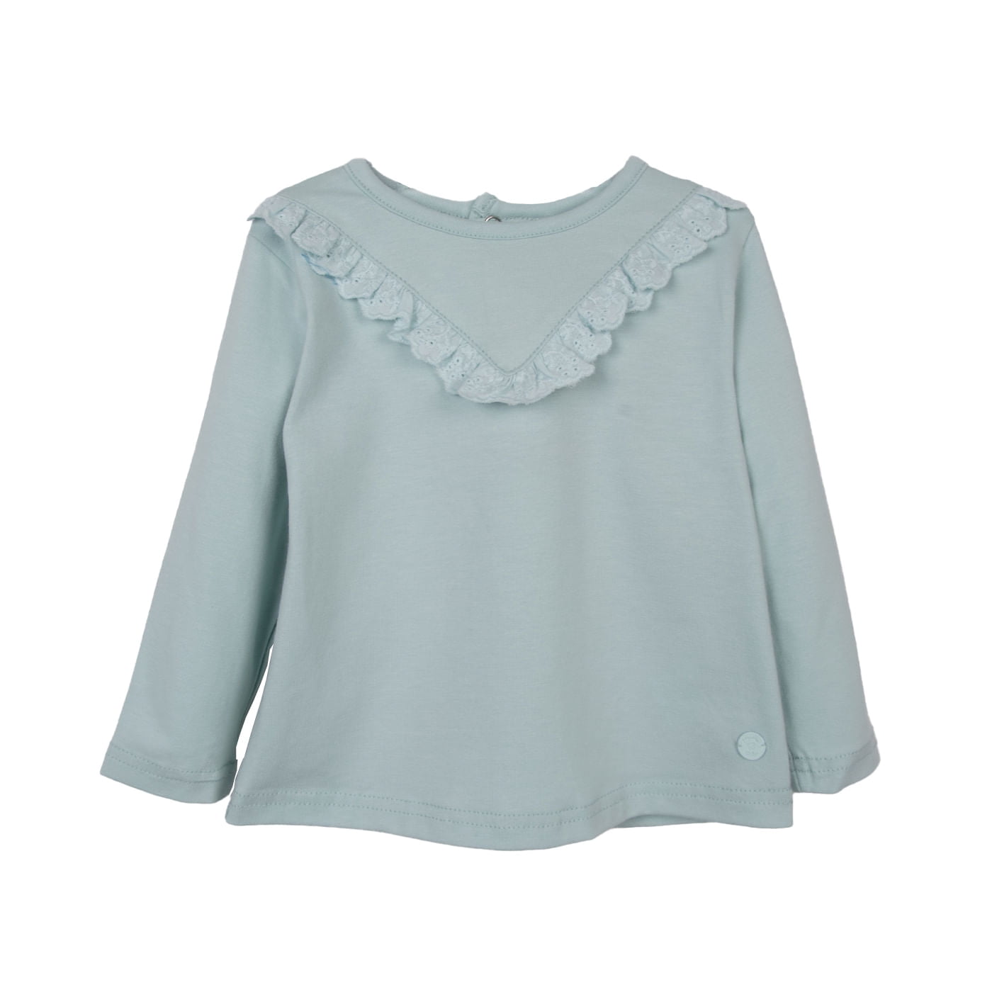 Pillin - Polera Bebé Niña Manga Larga Broderie Verde