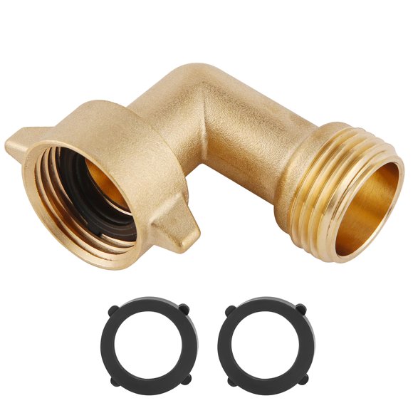 Codo para manguera BILAL de 90 grados de latón macizo, conector para RV