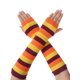 thumbnail image 1 of Guantes sin dedos para mujer INSPIRE CHIC impresos de largo hasta el codo calentadores de brazos tejidos Marrón Naranja Amarillo, 1 of 5