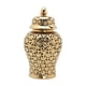 thumbnail image 3 of Tarro De Jengibre Hueco De Porcelana Con Tapa Organizador De Tarros De Templo Dorado 19cmx36cm, 3 of 5