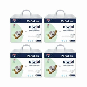 Pack 4 Pañales Aiwibi Premium Talla P