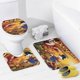 thumbnail image 4 of Patoaventuras theme 4 piece Shower Curtain Set With Rugs Waterproof Bathroom Decor Set Includes Bath Mat U shaped Rug Toilet Lid Cover And Curtain With Hooks, 4 of 6