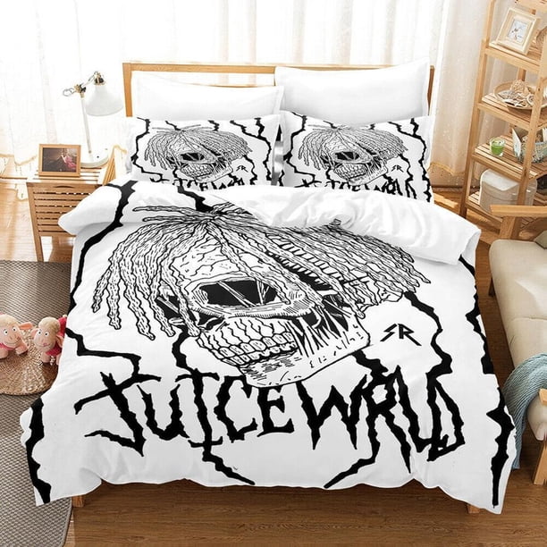 Colored Skull Fashion Style Quilt Duvet Cover Set Super Bedspread3-Piece Bedding Set
