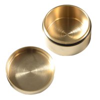 Magideal - Pastillero De Latón, Contenedor Sellado, Soporte Para Monedas De Metal Dorado, Pastillero Redondo Multiusos, Pastillero De Cobre Para Joyería Al Aire