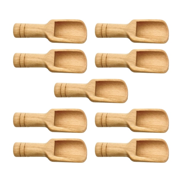Mini cuchara de madera para té, cuchara de té de tamaño pequeño, superficie lisa, cuchara de azúcar para casa de té, oficina, sala de té, cocina en