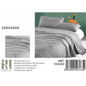 Mundo Shopping - Plumon Con Diseño Color Gris Imusa 220X240Cm