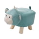 thumbnail image 3 of Reposapiés Otomano Reposapiés De Animales De Madera Para Habitación De Invitados, Entrada, Porche Blue Monkey, 3 of 5