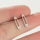 thumbnail image 3 of 1Pair Stainless Steel Paper Clip Shape Ear Buckle Earrings, Creative Simple Gift Jewelry For Men, 3 of 4
