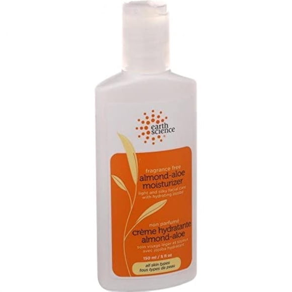 Crema hidratante Earth Science sin fragancia, almendra y aloe, 150 ml