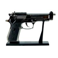 Ekoi - Encendedor Prietto Beretta Metal Incluye Soporte. Negro Talla Única