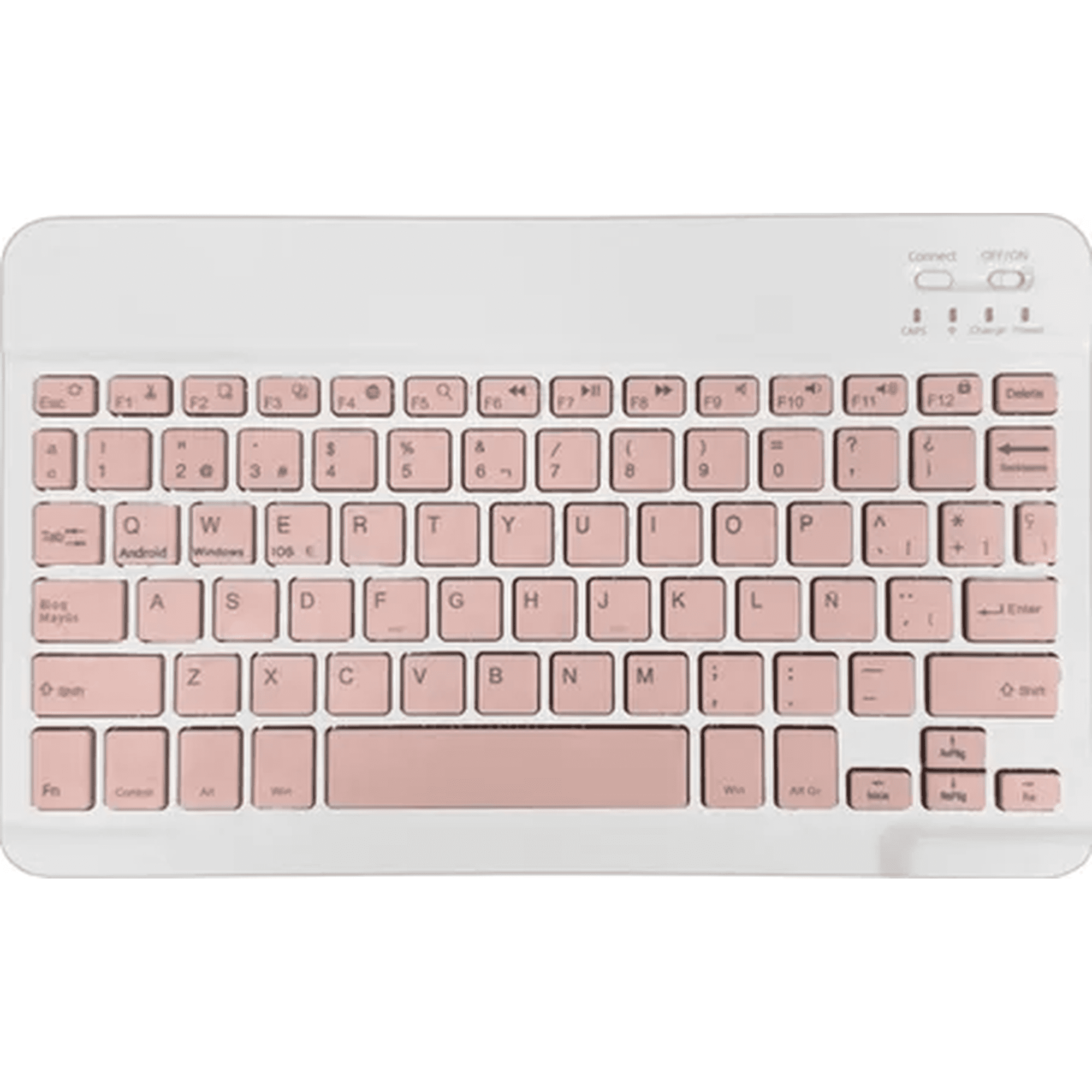 Genérico - Kit Teclado Mouse Mini Inalámbrico Bluetooth Rosa