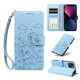 thumbnail image 1 of Funda Cartera para iPhone 14 Plus Perro Cachorro Grabado con Tarjetas Soporte Correa Azul, 1 of 6