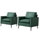 thumbnail image 3 of TS Cat paw leather upholstered sofa 2PC Green,Nordic retro light luxury living room balcony bedroom single casual sofa chair, 3 of 3