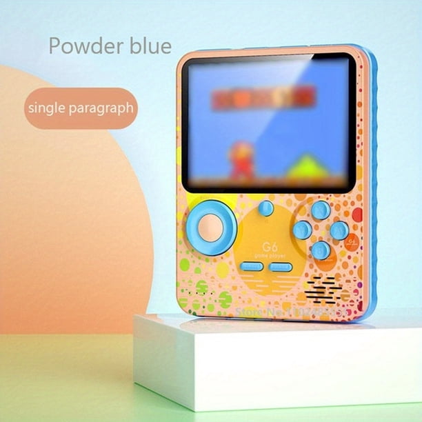 G6 Kids Handheld Video Game Console 3.5 Inch Screen Game Console Two Player Game Console 6000mAh Birthday Christmas Gift Connectable To TV