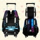 thumbnail image 2 of Kids Rolling Backpack, Boys Roller Wheels Bookbag, Wheeled Elementary School Bag with Lunch Bag - Space Cat, 2 of 3