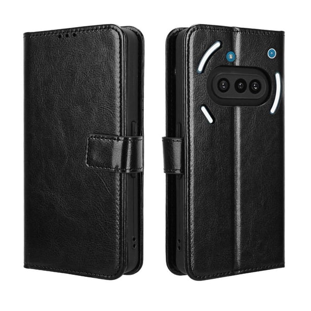 Funda tipo libro para Nothing Phone 3A, cartera todo‑en‑uno, funda multifuncional con tarjetero y correa de muñeca desmontable