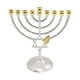 thumbnail image 4 of Metal Hanukkah Candleholder Candelabros Party 9 Branch Menorah Candlestick, 4 of 5