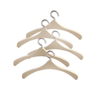 Magideal - 5 Piezas De Madera Para Muñecas, Perchas Para Ropa, Soporte Para Ropa, Mini Perchas Para Abrigos, Estante De Exhibición, Accesorios De Decoración Para