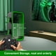thumbnail image 3 of 15.8 In Game Storage Tower Compatible With PS5/ Xbox Series S & X/ Switch, Universal Video Game Disc Organizer 18 In 1 With 4 Controller Brackets, Game Disk Box Bracket-Negro/Verde, 3 of 9